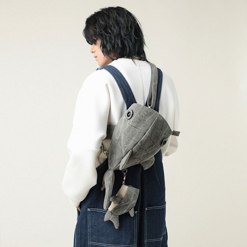 Trendy Animal Whale Shark Funny Canvas Women's Shoulder Bag