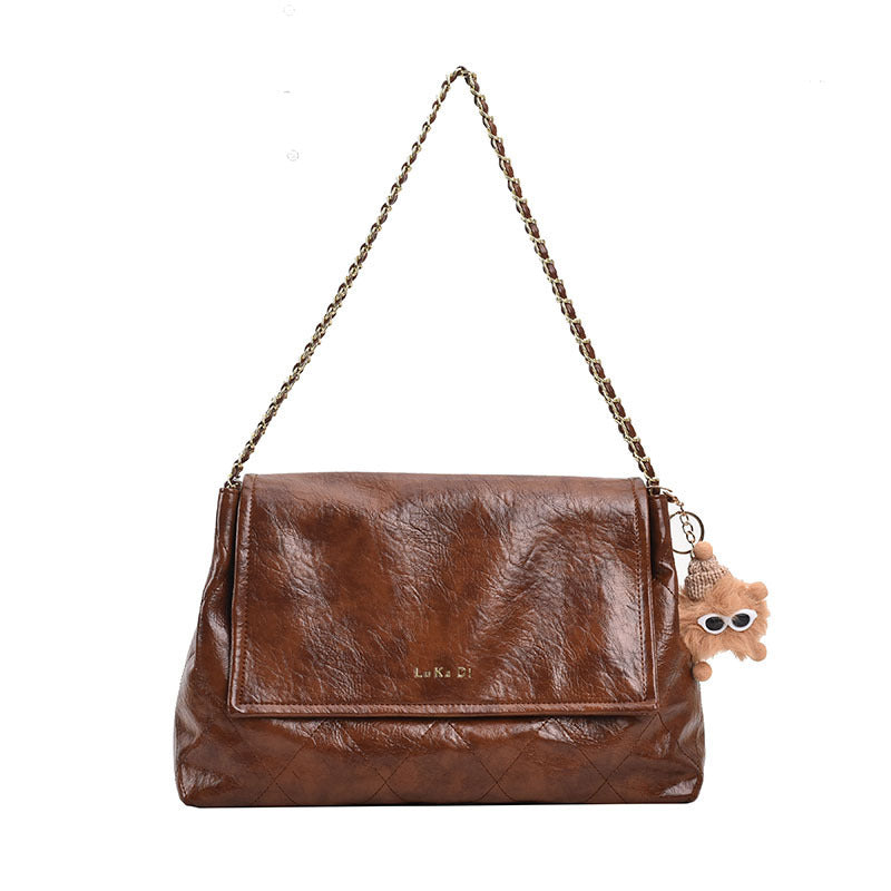 Women's Cute Retro Stylish Good Texture Large Capacity Commuter Shoulder Bags
