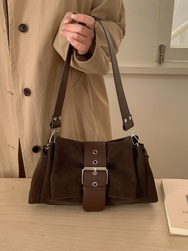 Women's Retro Brown Fashion Commuter Underarm Bags