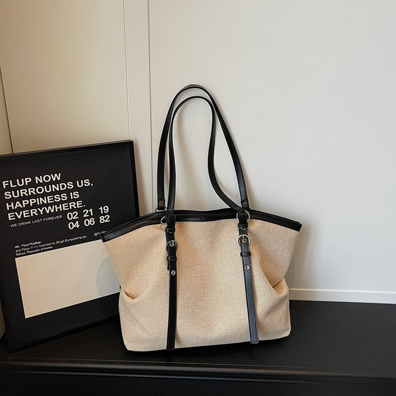 Women's Large Capacity Canvas Portable Commuter Simple Bags