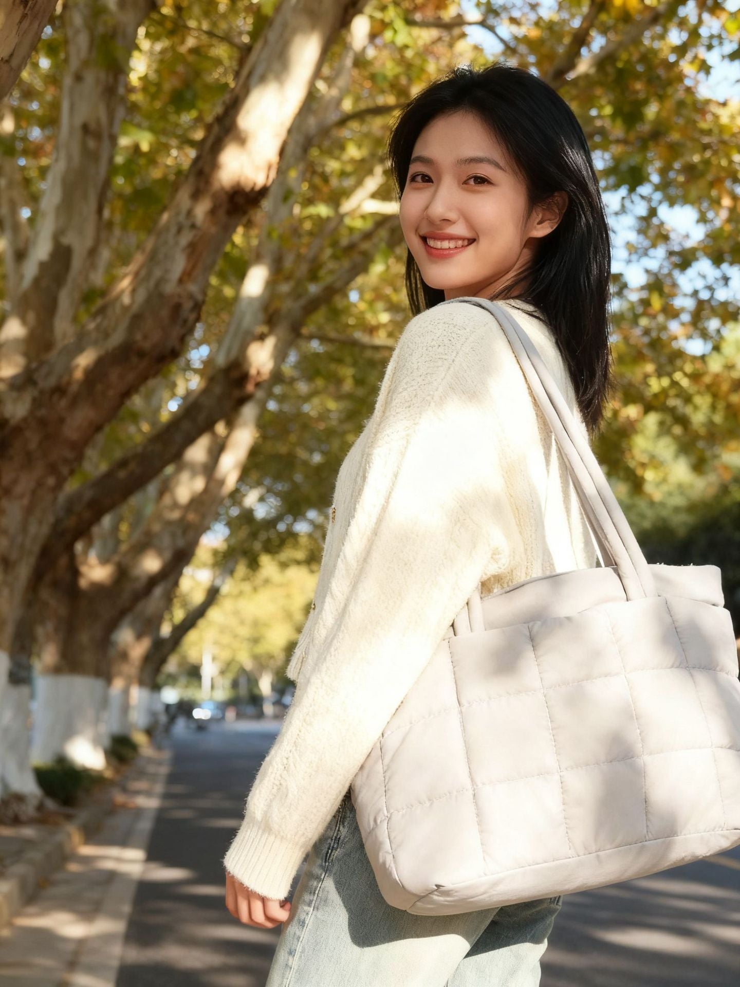 Women's Lightweight Fluffy Single Suitable For Shopping Women's Shoulder Bag