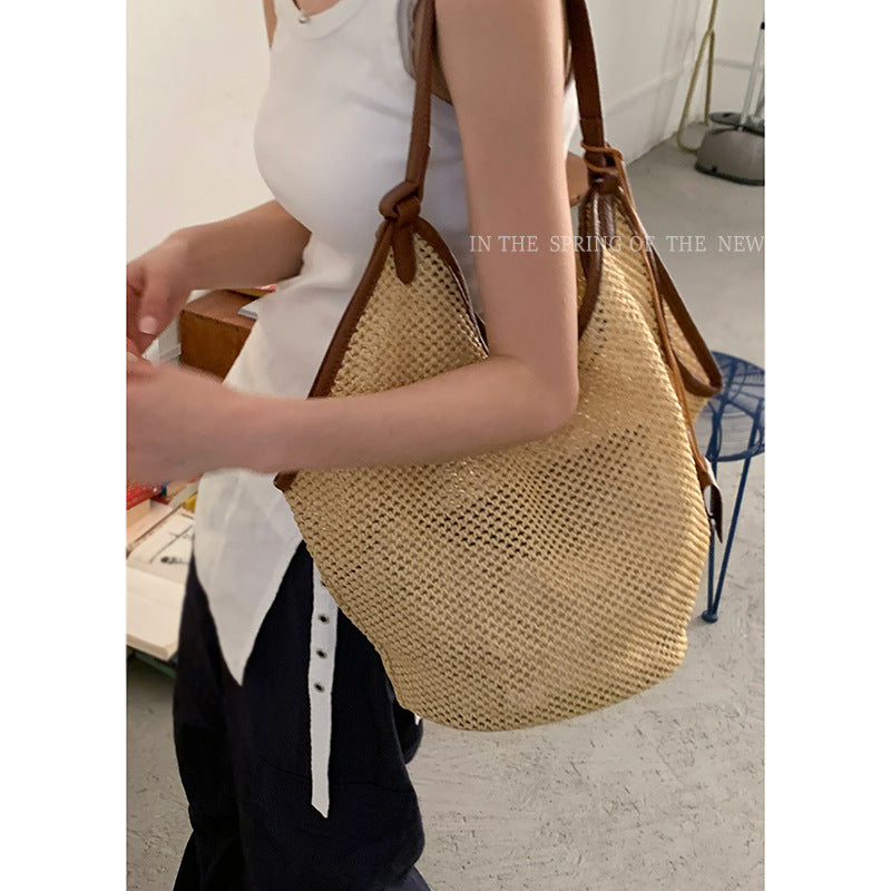 Women's Summer Fashion Woven Large Capacity Straw Bags