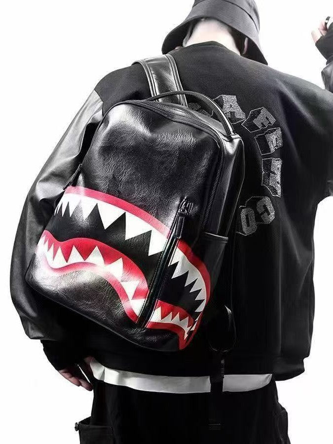 Shark For Boys Fashion Large Capacity Trends Backpacks