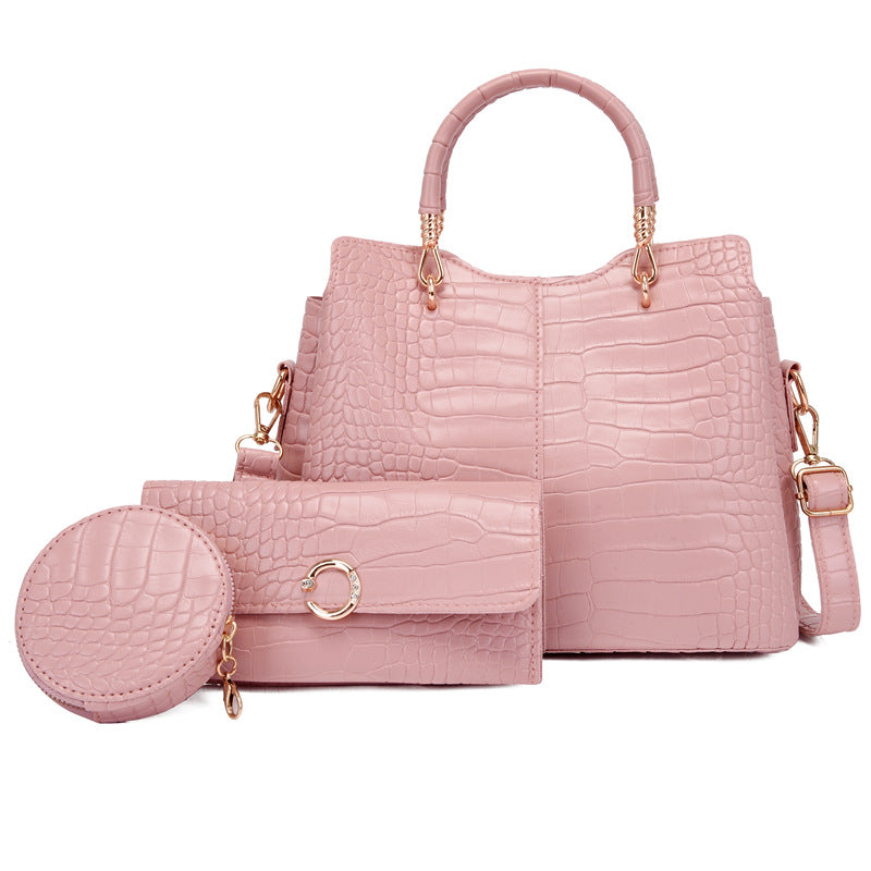 Elegant Women's Fashionable One Combination Three-piece Handbags