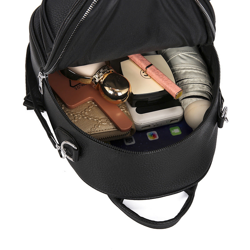 Women's Texture Soft Leather Fashion Western Style Women's Backpack