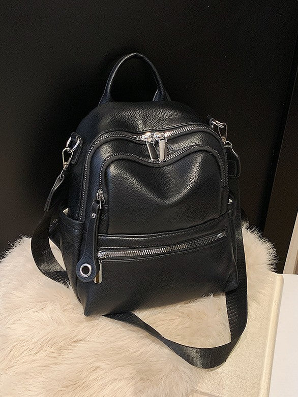 Fashion Feeling Large Capacity Soft Solid Women's Backpack