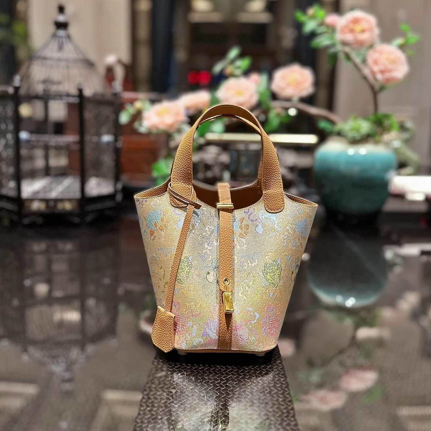Dynasty Brocade National Style Chinese Female Gift For Mother Women's Handbag