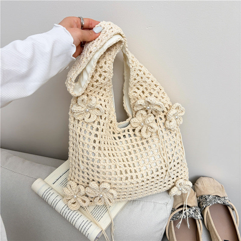 Underarm Large Capacity Woven Western Style Women's Shoulder Bag