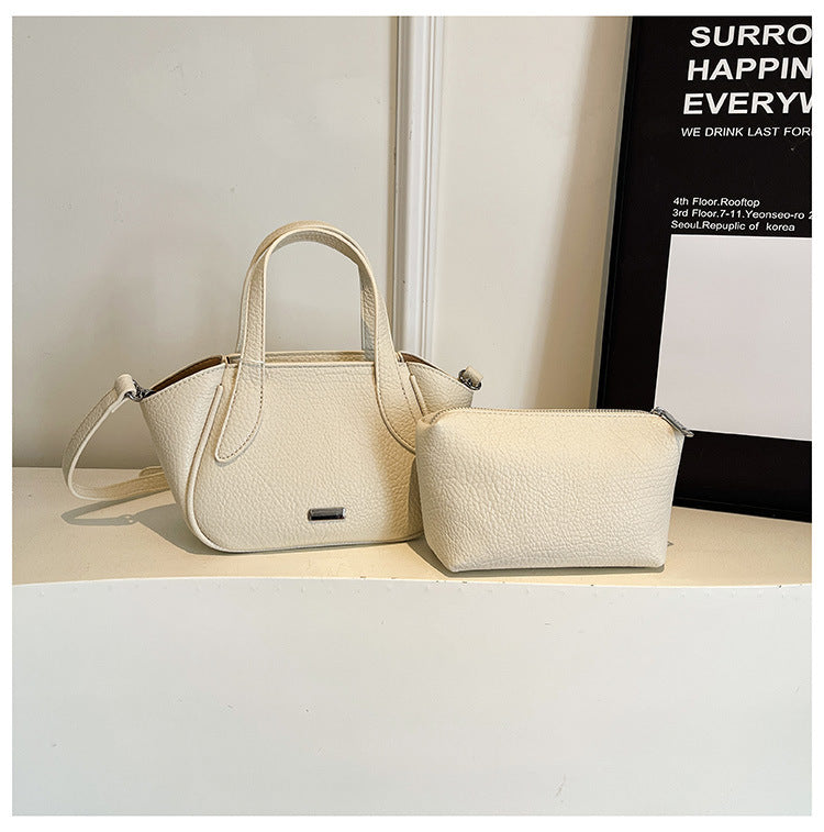 Women's Pattern Soft Leather High-grade Portable Vegetable Basket Bags