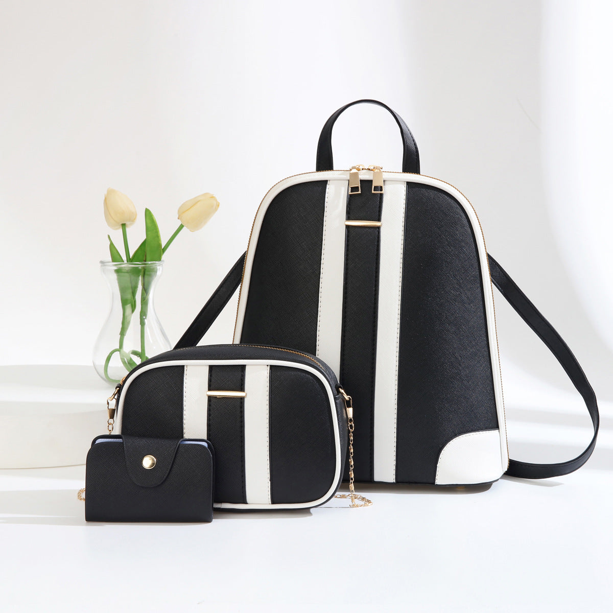 Fashion Trendy Simple Large Capacity Three-piece Bags