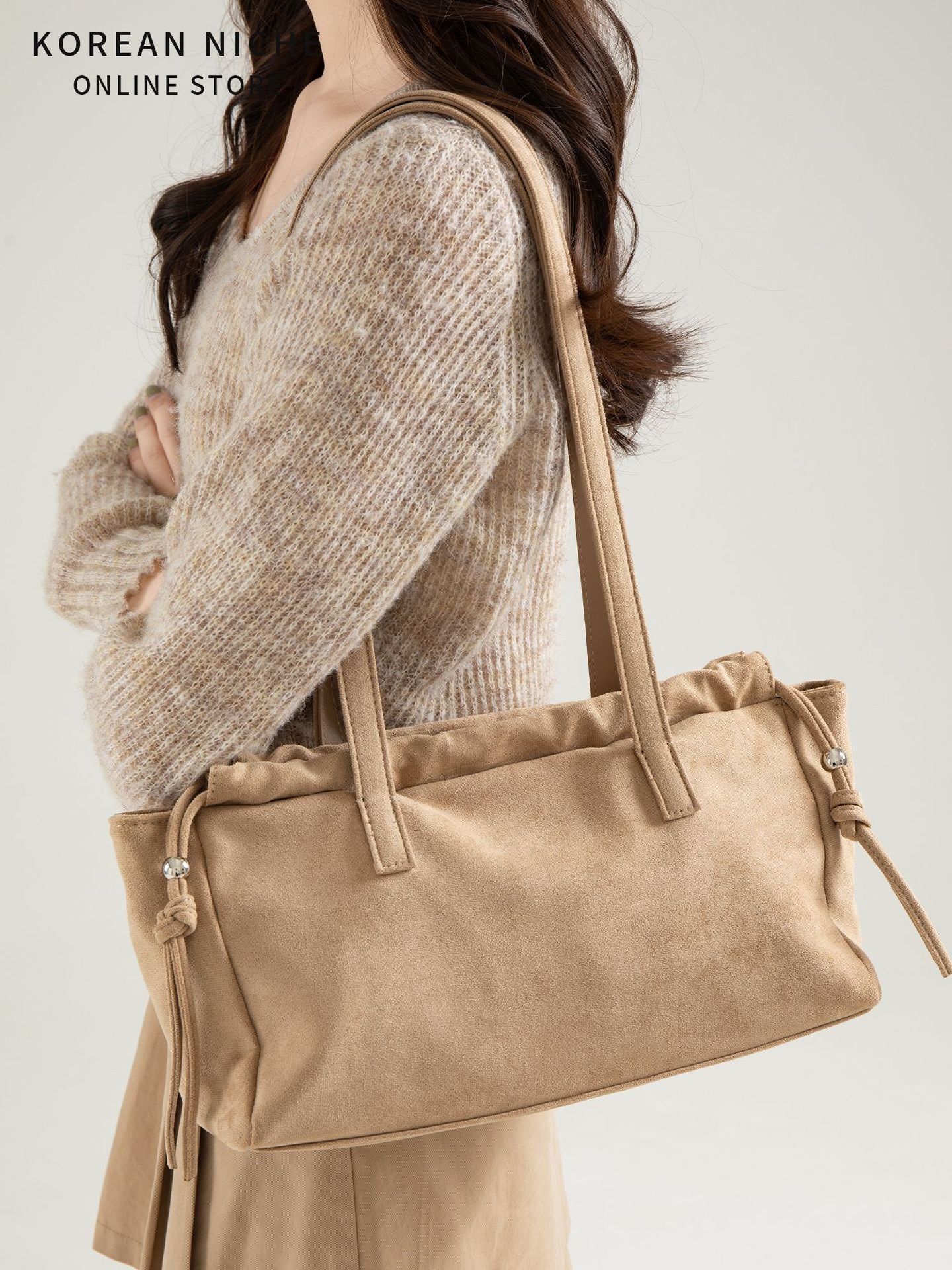 Women's Suede Super Popular Niche Leopard Design Retro Easy Underarm Bag