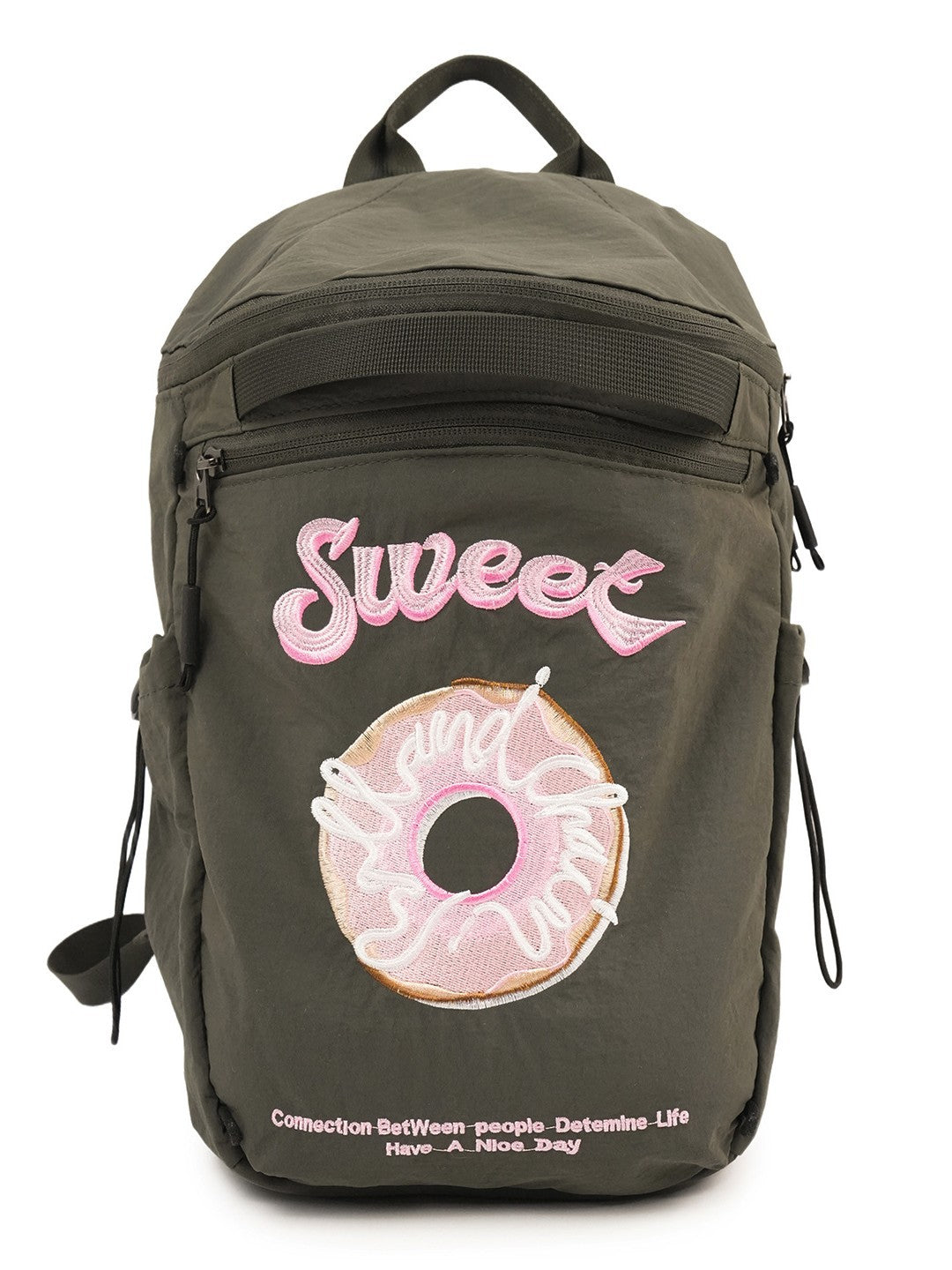Women's Capacity Yoga Fitness Korean Style Fresh Sweet Waterproof Nylon Women's Backpack