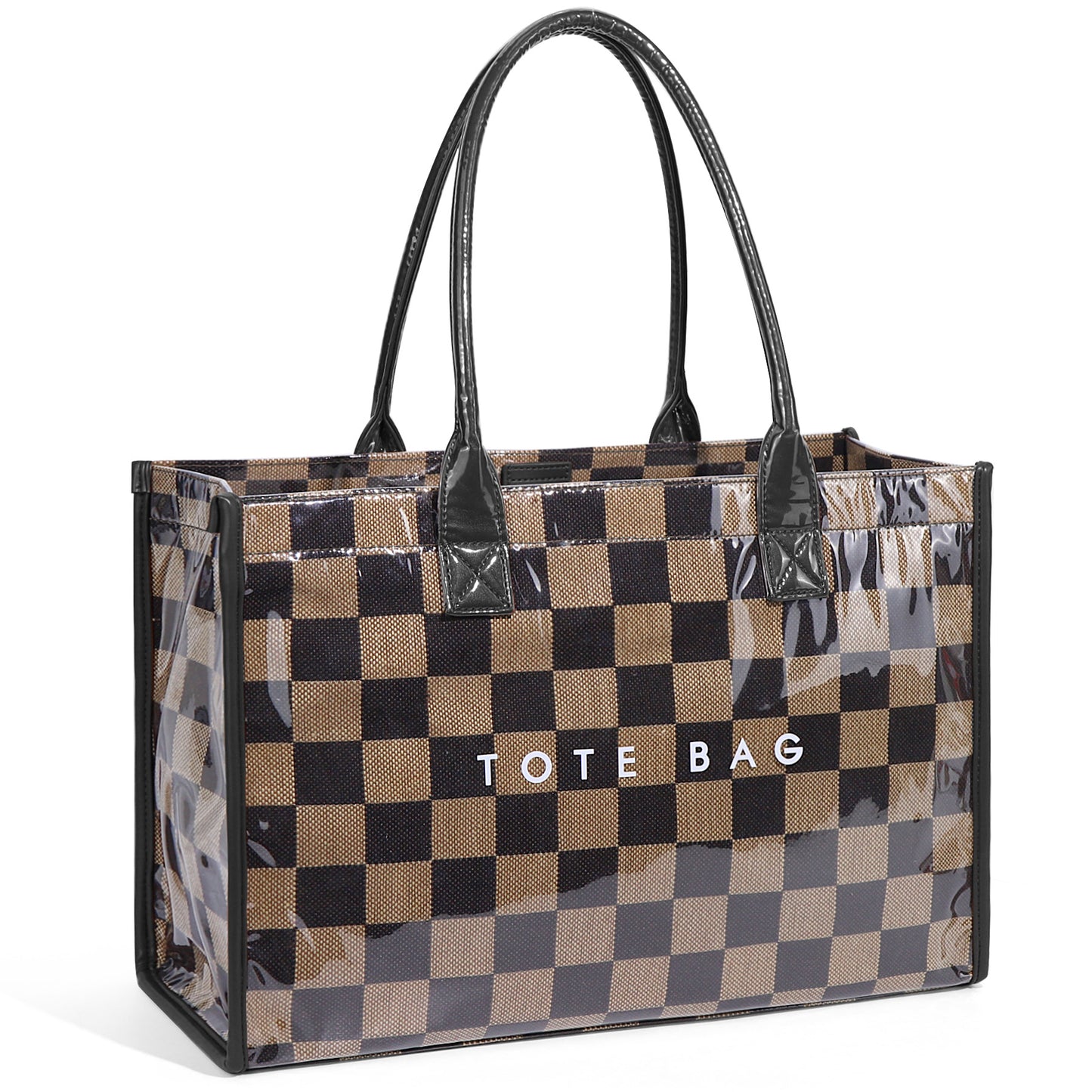 Women's Lettered Versatile Minimalist Transparent Simple Commuter Tote Bag