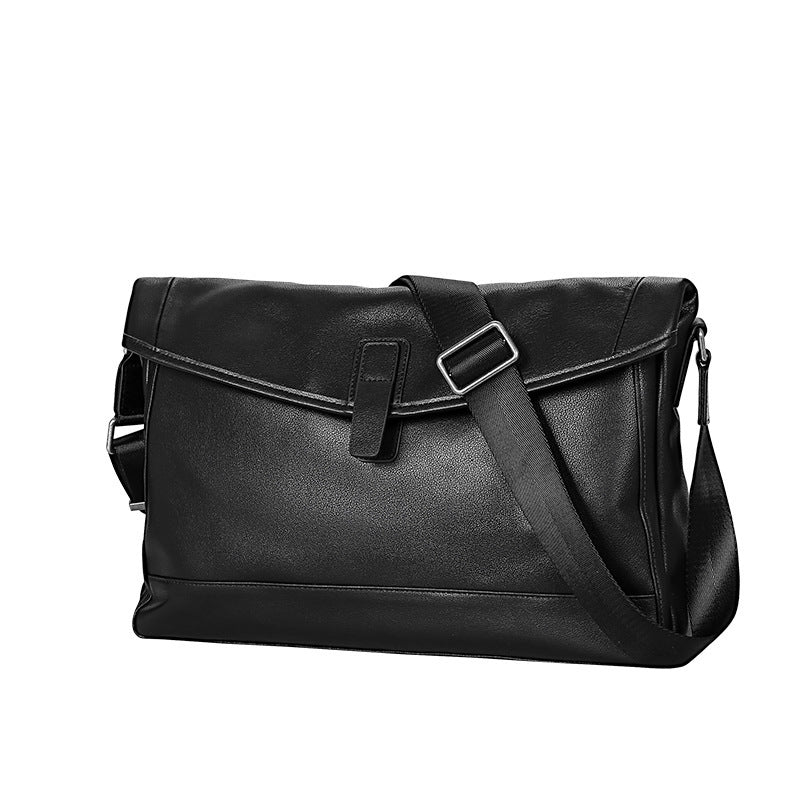 Men's Leather Fashion First Layer Cowhide Large Bags