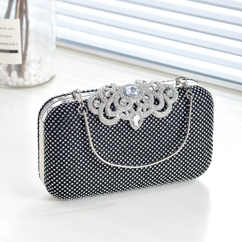 Diamond Inlaid Crown Dinner Sparkling Rhinestones Banquet One Portable Cheongsam Women's Handbag