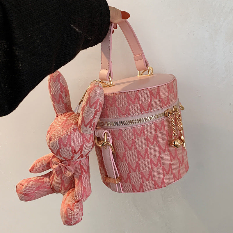Women's Summer Fashion Portable Round Textured Fashionable Bags