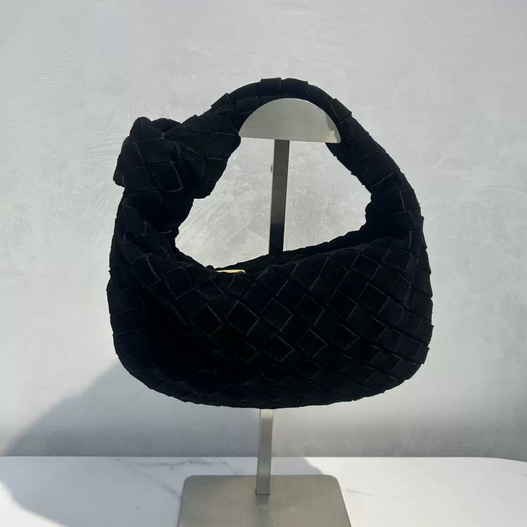 Women's Woven Fashionable Portable Dumpling Design Knotted Bags