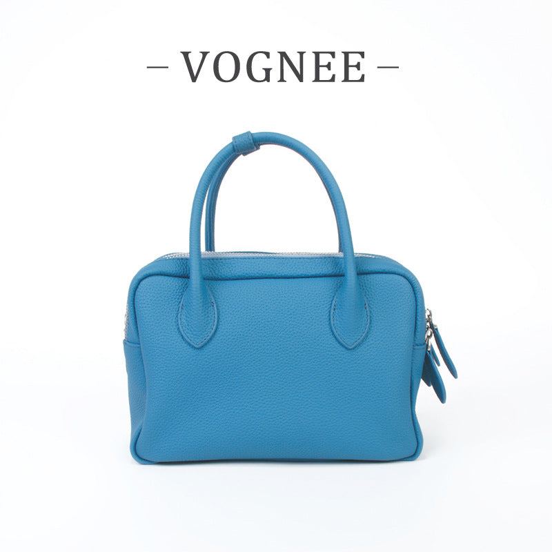 Women's Classic Fashion First Layer Cowhide Boston Women's Handbag