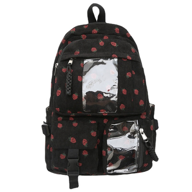 Good-looking Female College Cute Strawberry Junior High Leisure Backpack