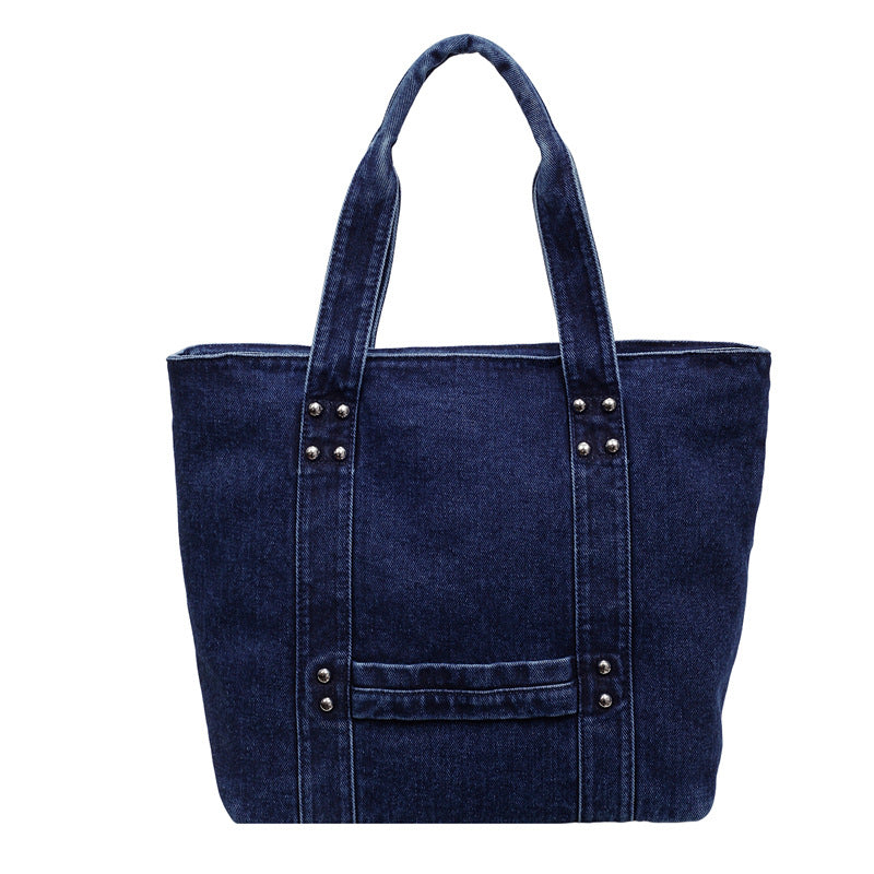 Women's Western Style Denim College Commuter Tote Bag