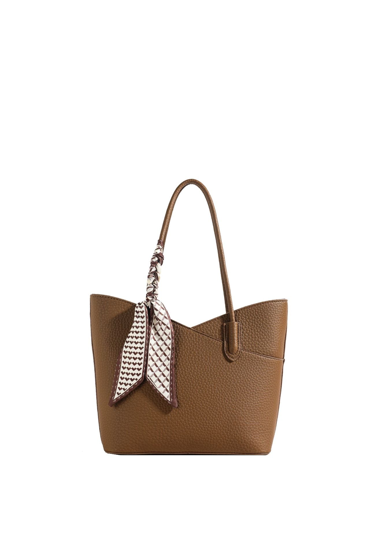 Women's Retro Simple Elegant Silk Scarf Shopping Bucket Bags