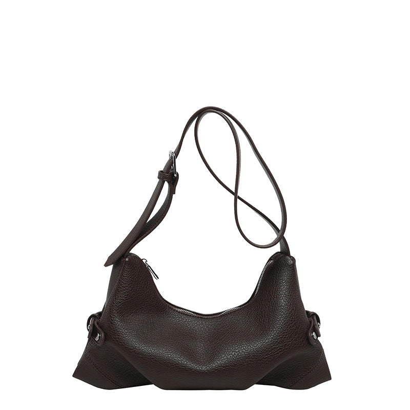 Women's Retro Soft Leather Large Capacity Fashion Simple Leisure Commute Women's Shoulder Bag