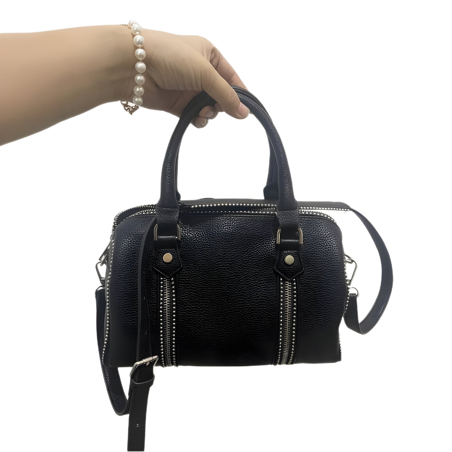 Fashion Lychee Pattern Cowhide Texture Hardware Bags