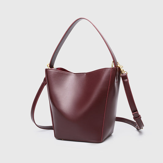 Women's Large Capacity Simple Retro Popular Bucket Bag