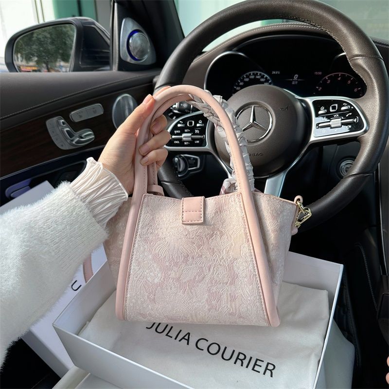 Niche Lace Embroidery Vegetable Basket Female Women's Handbag
