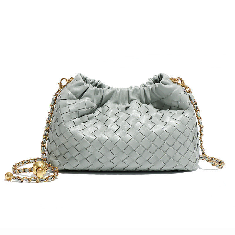 Women's Handmade Woven Cloud Classic Style Chain Versatile Light Luxury Women's Messenger Bag