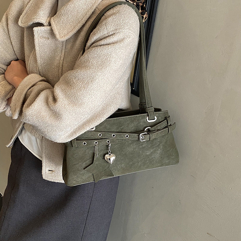 Women's Retro Large Capacity Commuter Winter Korean Underarm Bag