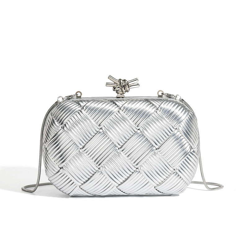 Simple Fashion Dinner Woven Box Clutch Original Single Quality Light Bags