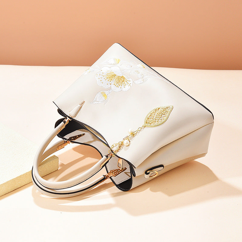 Women's Mother's Day Gift Light Luxury Elegant National Style Large Capacity Women's Shoulder Bag