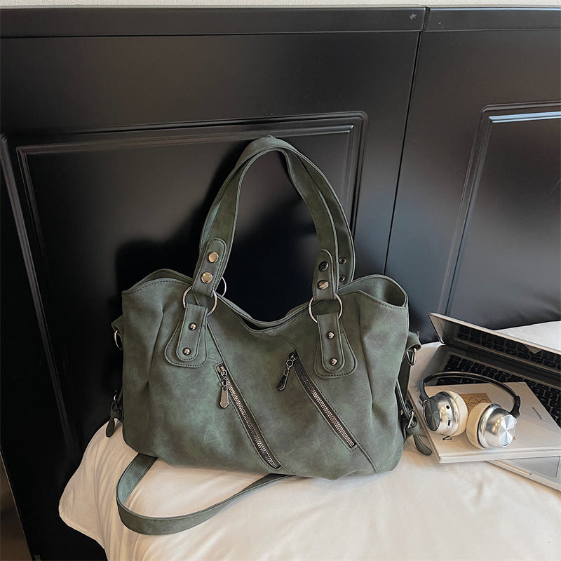 Women's Simple Frosted Large Capacity Totes Handbags