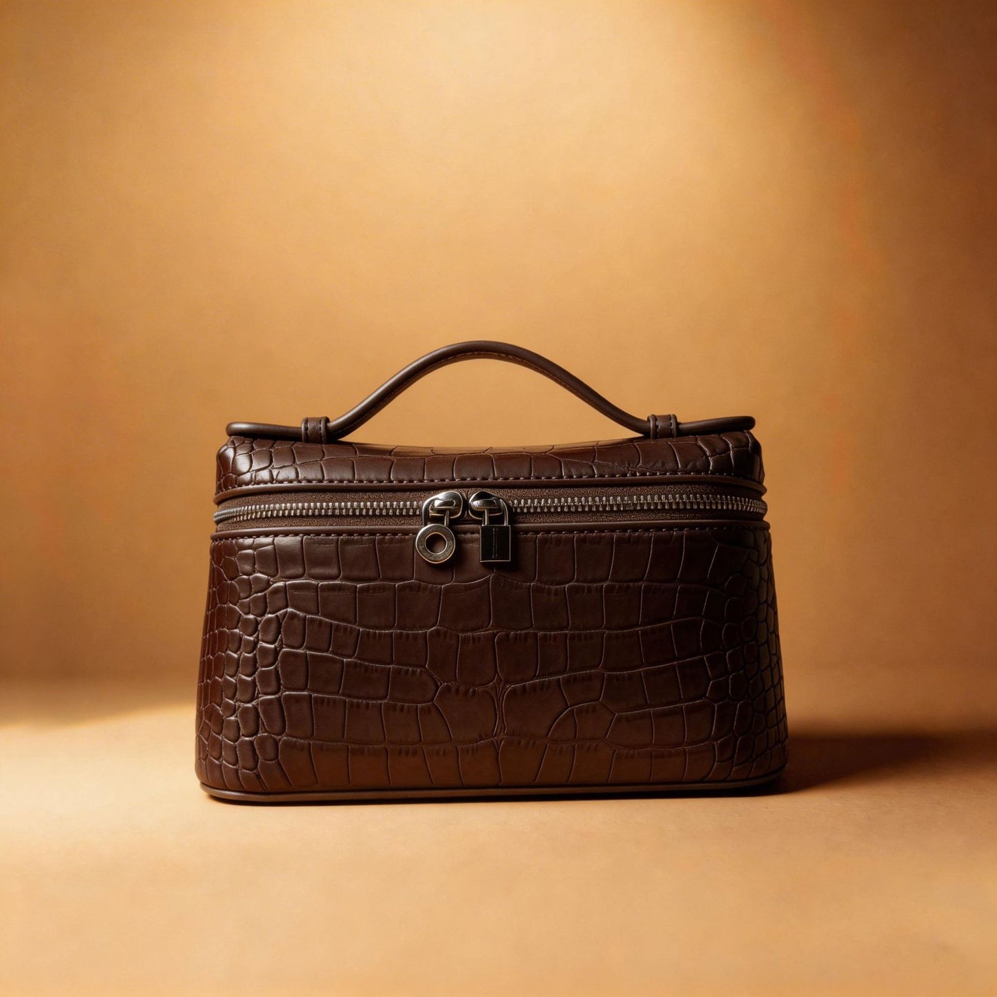 Women's Lunch Box Genuine Leather Ostrich Grain Women's Shoulder Bag