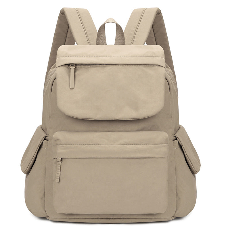 Women's Solid Color Simple Oxford Cloth Large Capacity Lightweight Commute Leisure Backpack