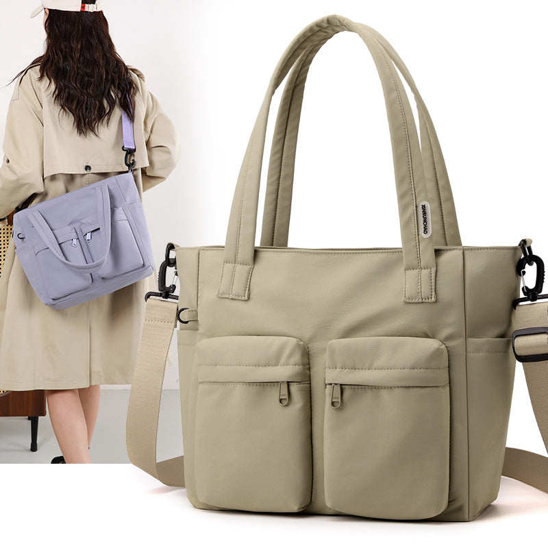 Women's Nylon Cloth Large Capacity Simple Hand Tote Bag