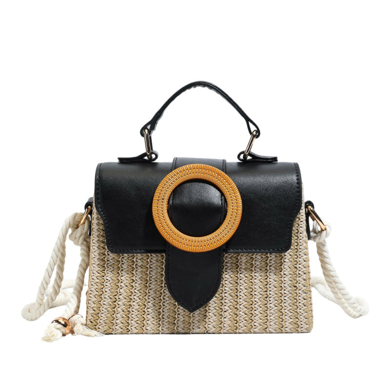 Women's Spring Straw Beach Summer Western Style Women's Messenger Bag