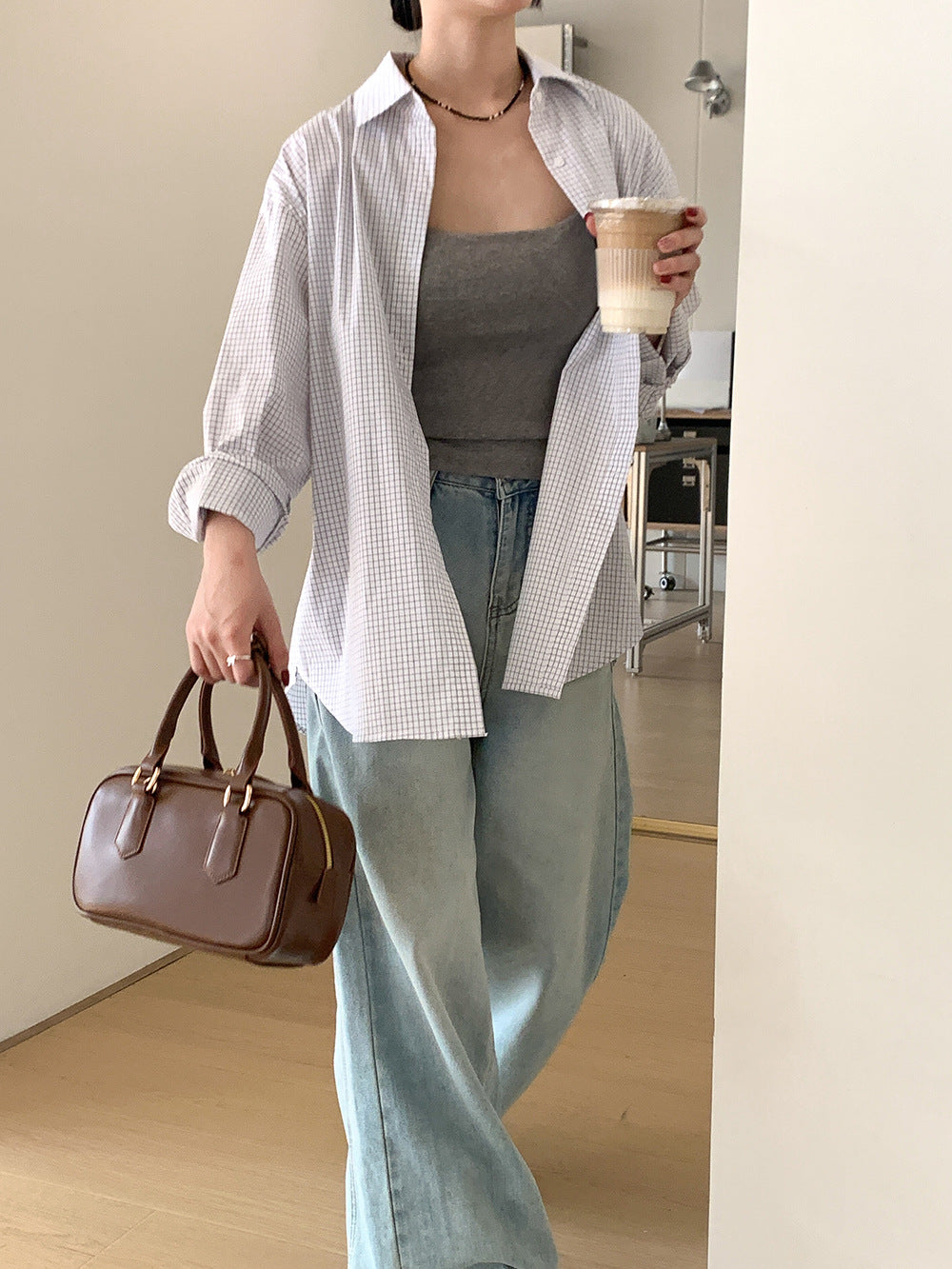 Women's Korean Style Niche Design Simple Classic Bucket Bag