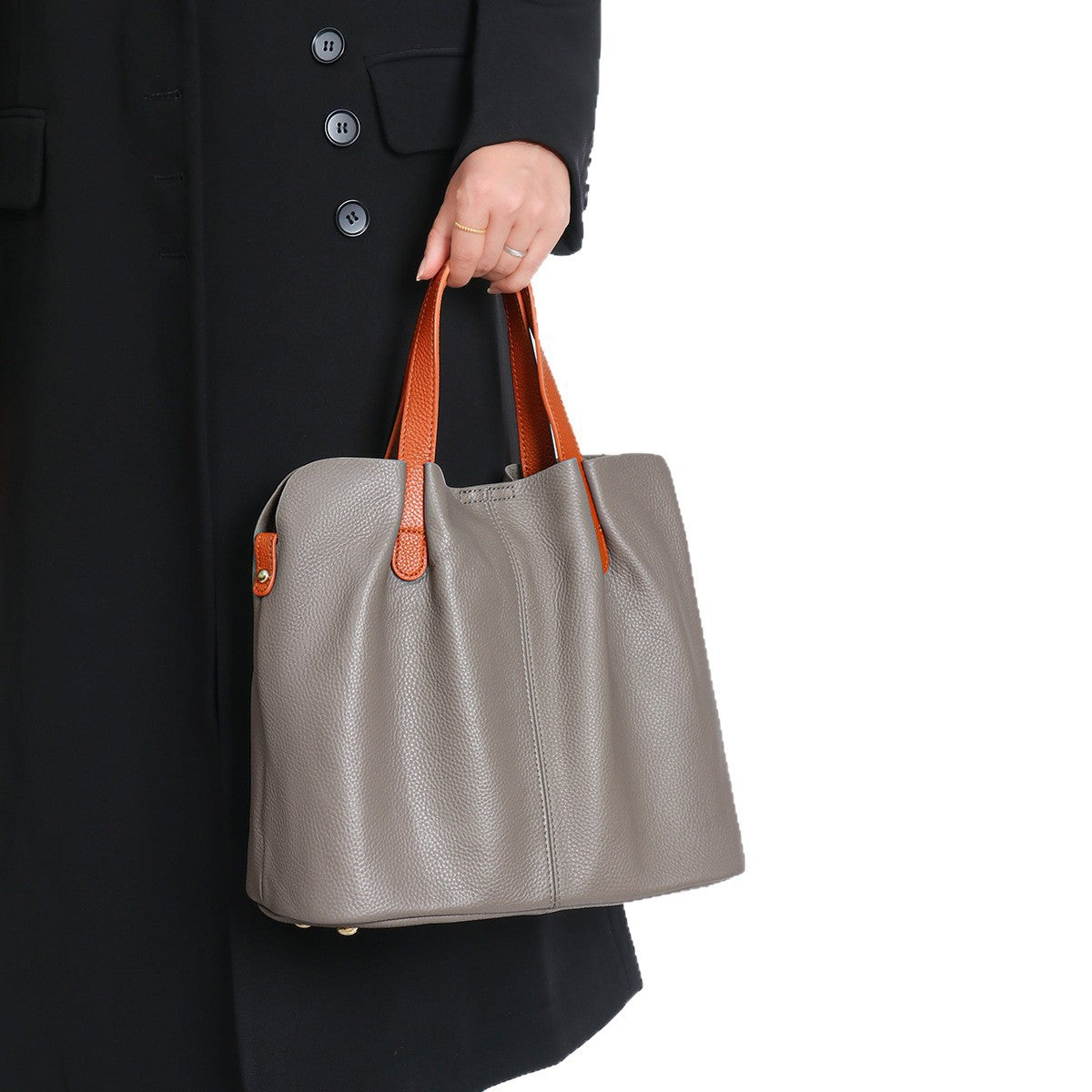 Women's Linen Blue Prepuce Commuter High Sense Tote Bag