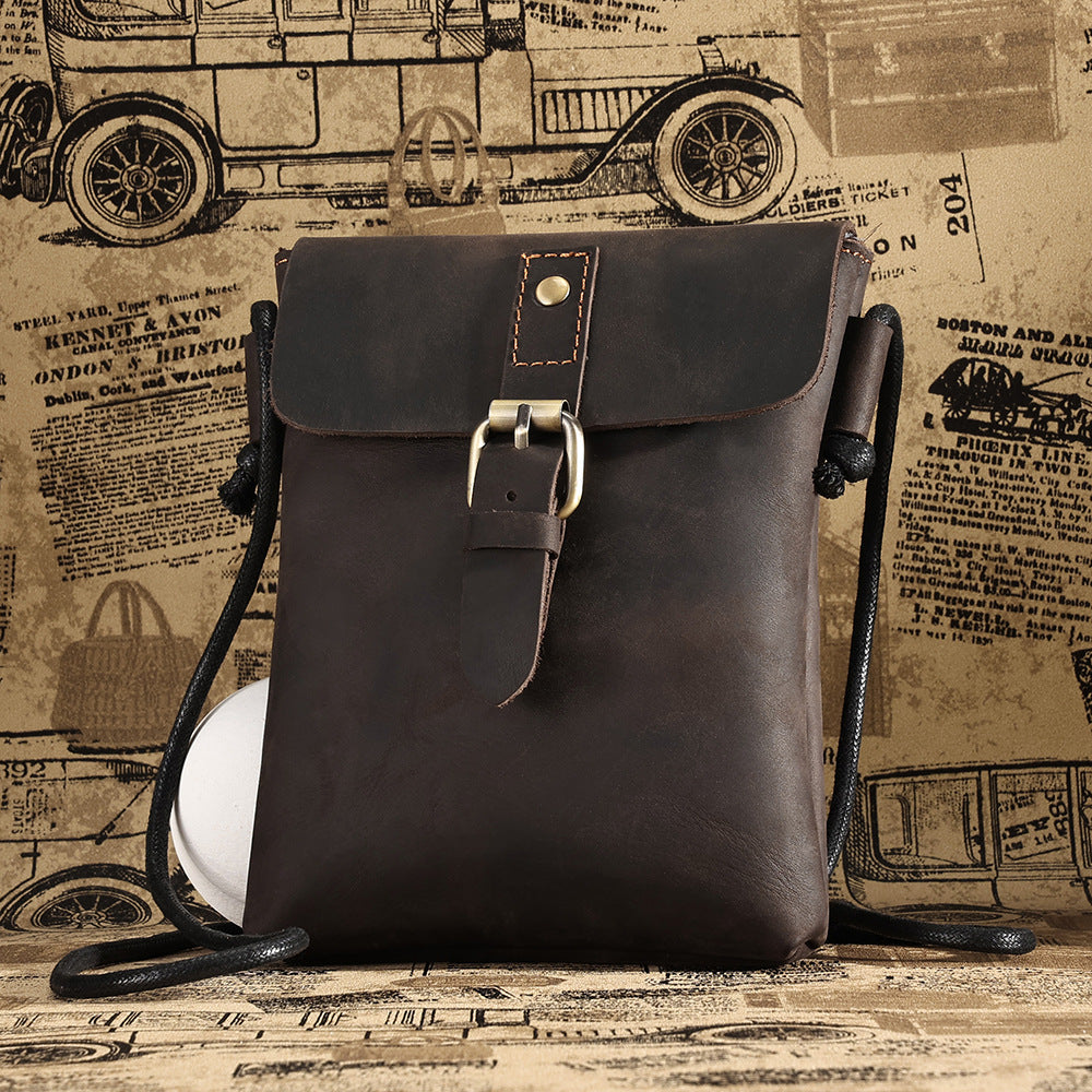 Men's Genuine Leather Vintage Crazy Horse Leisure Men's Bags