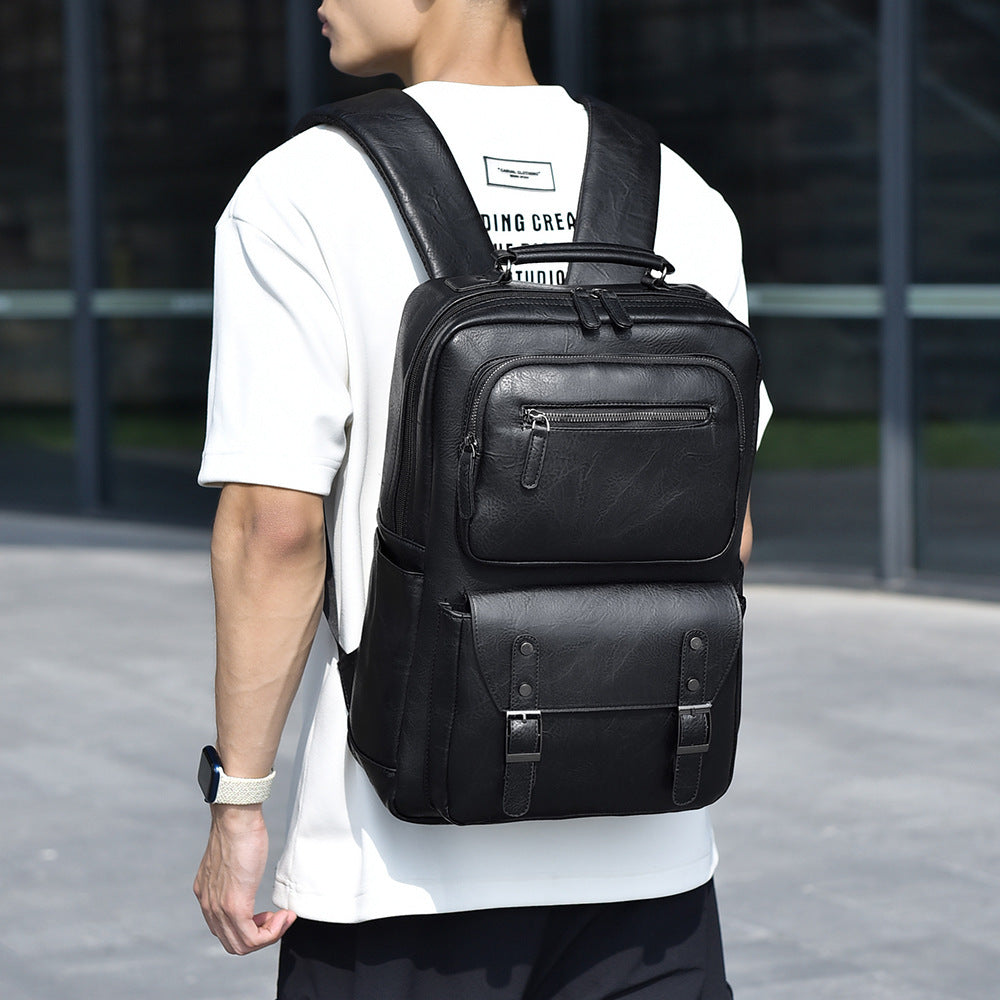 Men's Kangaroo Retro Business Computer With Leisure Backpack