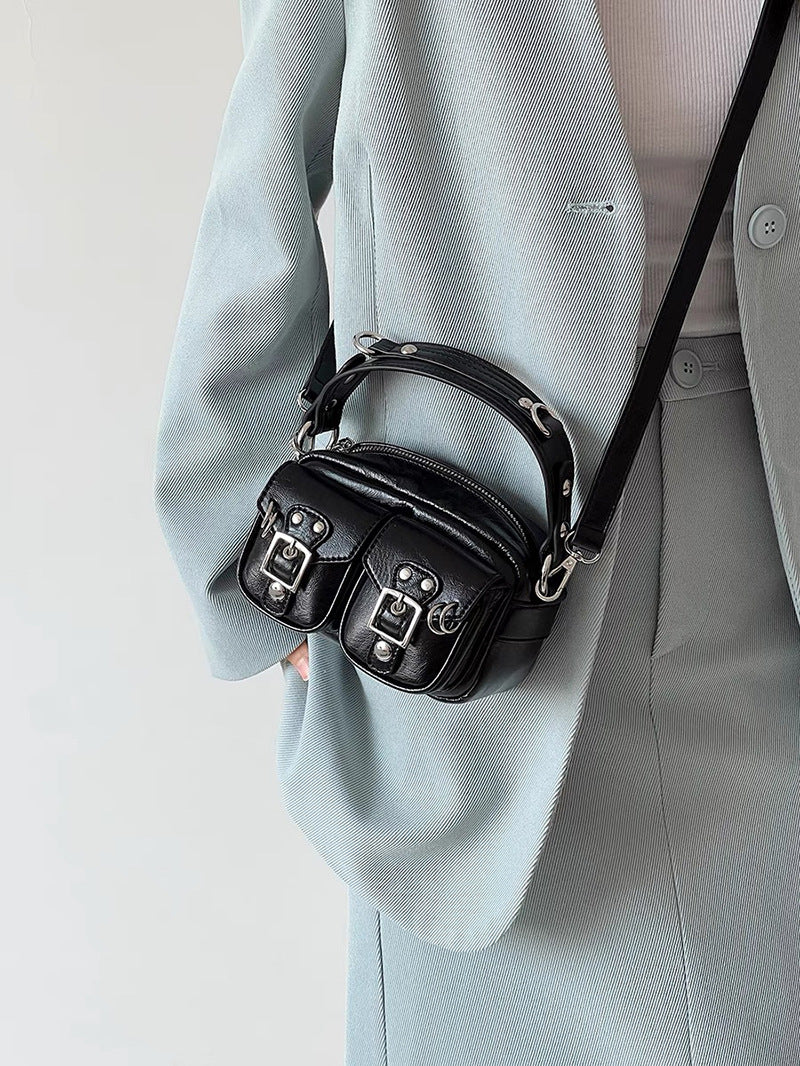 Casual Classy Female Hot Motorcycle High-grade Small Square Bags