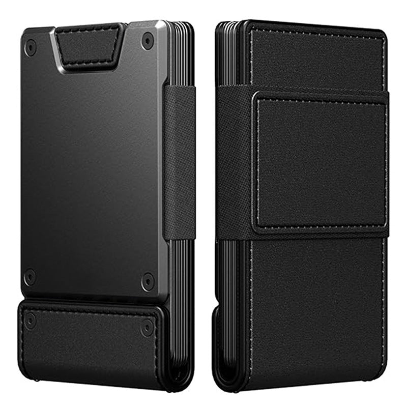 Metal Business Leather Pull-out Aluminum Alloy Card Pack Card Sleeve