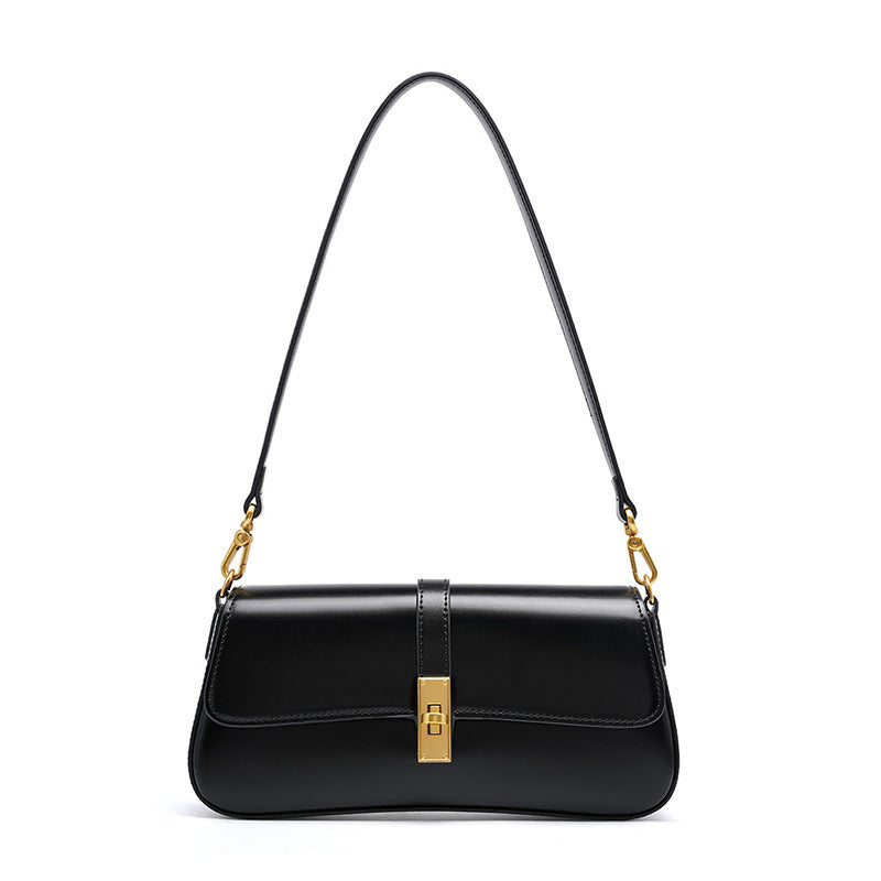 Women's Cowhide High Quality Niche Baguette High-grade Women's Messenger Bag