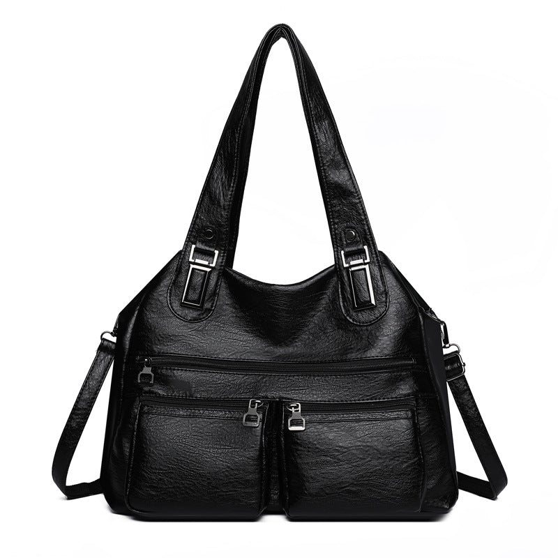 Women's Retro Trendy Mother Solid Color Bags