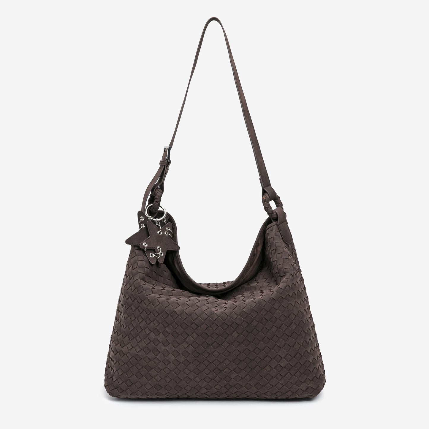 Suede Woven Design Simple Commute Large Tote Bag