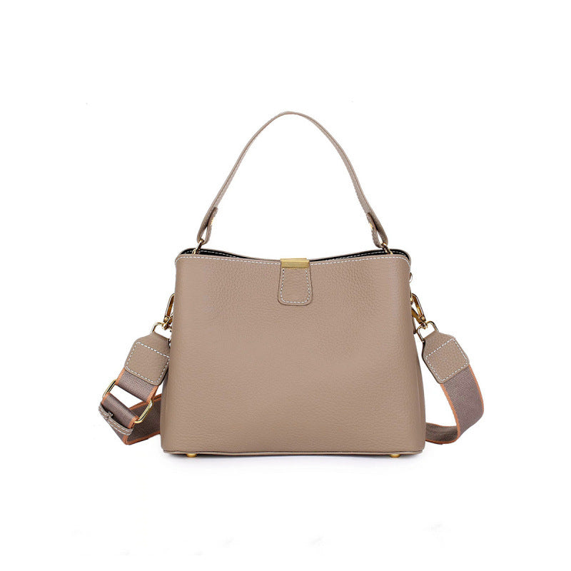 Women's First Layer Cowhide High-grade Design Large Women's Handbag