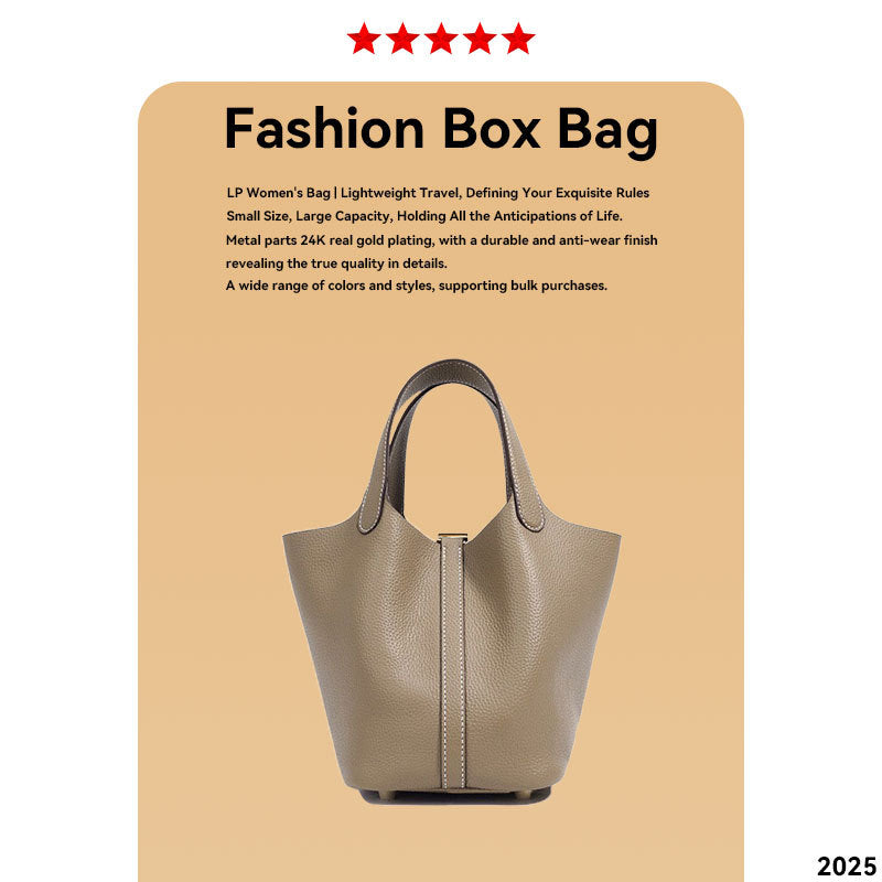 Women's Vegetable Basket Summer Imported Cowhide Handbags