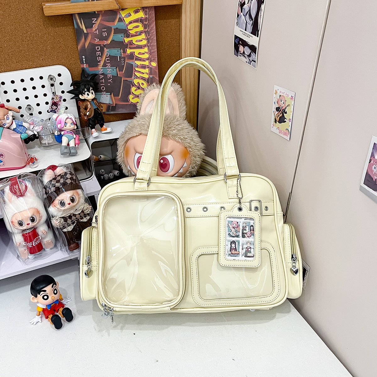Light Valley Large Capacity Star Chasing Person Doll Two Shoulders Women's Shoulder Bag